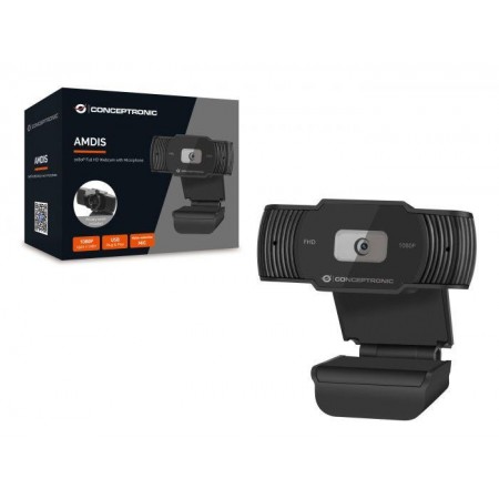 CONCEPTRONIC AMDIS04B 1080P Full HD Webcam with Microphone, 75 x 33 x 110 mm