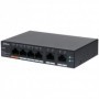 DAHUA 6 port Managed Desktop switch, CS4006-4ET-60, Interfata: Port 1-4: 4 × RJ-45 10/100 Mbps (PoE) Port 5-6: 2 × RJ-45 10/100/