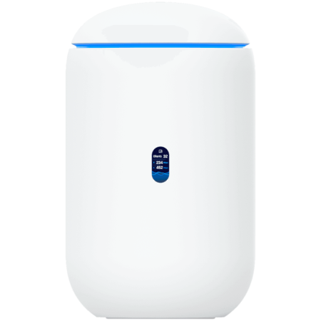 Ubiquiti UniFi UDR7 Dream Router 7 Desktop 10G Cloud Gateway with integrated WiFi 7, PoE switch, microSD storage, and full UniFi